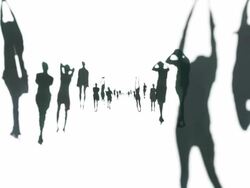 HUMAN SHAPES - ZOOM IN WIDE ANGLE (seamless loopable) Stock Footage