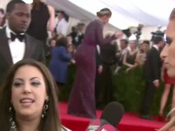 INTERVIEW - Karolina Kurkova talks about who she's wearing and why dressing punk is so great at "PUNK: Chaos To Couture" Costume Institute Gala Stock Footage