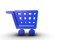 Shopping cart 3D video animation Stock Footage
