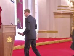 Buckingham Palace hosts football match in garden News Clip