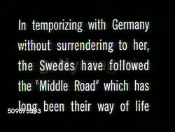 1943: CEREMONIAL OPENING of PARLIAMENT: WS Procession walking into parliament, King Gustov V & others walking into room, WS Women seated in box, men in uniforms walking before King Gustov V. Instructional Video