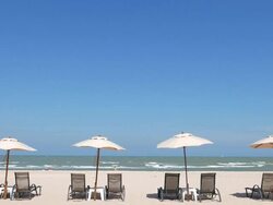 HD Chair beach with umbrella Stock Footage