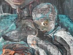 Urban murals take Mexico City Stock Footage