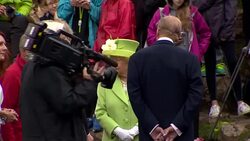 The Queen and Duke of Edinburgh visit the Giant's Causeway News Clip