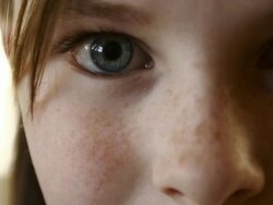 Young Girl Eyes Stock Footage