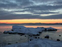 Sunset in winter. Stock Footage