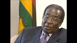 Interview with Zimbabwe president Robert Mugabe. News Clip
