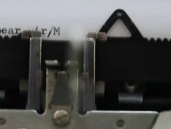 Close up of letter opening being typed on old typewriter Stock Footage