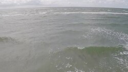 Aerial of sea / shoreline Stock Footage