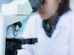 Scientist and bio lab experiment Stock Footage