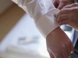 Cuff links - Stock Footage (wedding preparations) Stock Footage
