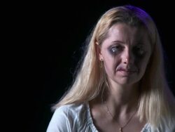 HD: Battered Woman Stock Footage