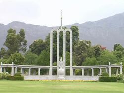 MS Shot of Huguenot Monument in Franschhoek / South Africa Stock Footage