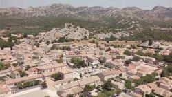 Aerial W/S Aureille Stock Footage