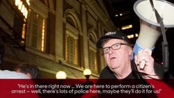 Mark Ruffalo, Michael Moore Take Part in Trump Tower Protest | THR News News Clip