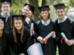Group of graduate students taking a picture on graduation day Stock Footage