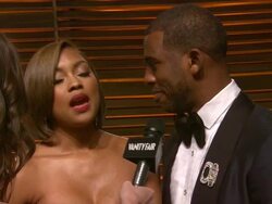 INTERVIEW - Chris Paul at the 2014 Vanity Fair Oscar Party Hosted By Graydon Carter Stock Footage