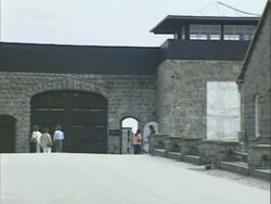 Mauthausen concentration camp memorials Stock Footage