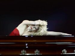 HD Slow Motion: Vampire Leaning On A Luxury Coffin Stock Footage