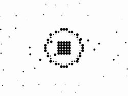 RECTANGLE / CIRCLE - energetic field, pure black dots (LOOP) Stock Footage