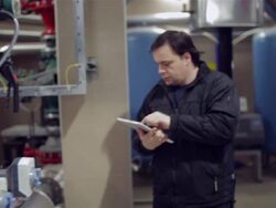 Boiler Room - Employee Take Note Stock Footage