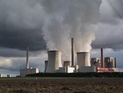 CRANE UP: Power Plant Stock Footage