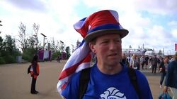 Fans gather ahead of France vs Lithuania basketball match Instructional Video