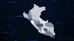 Peru network map Stock Footage