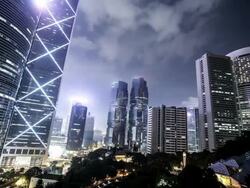 cityscape of modern city,time lapse Stock Footage