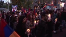 Thousands march to mark anniversary of genocide News Clip