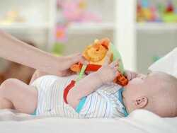 HD: Mother Playing With Her Adorable Baby Stock Footage