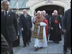 WRAP Benedict XVI visits Altoetting, mass, visit to chapel News Clip