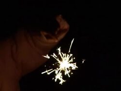 HD: Sparkler burning down Stock Footage