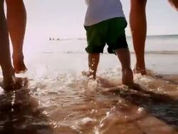 Family on the Beach Stock Footage