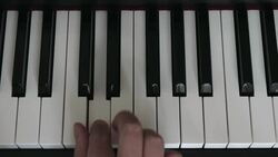 c minor scale on piano Stock Footage