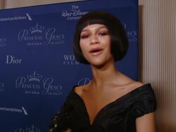 INTERVIEW - Zendaya on her relationship with the Princess Grace Foundation at 2014 Princess Grace Awards Gala With Presenting Sponsor Christian Dior Couture Stock Footage