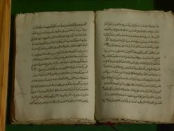 CU ZO open book held under glass / Capetown, South Africa Stock Footage