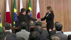 Japanese PM Abe continues his Latin American tour in Brazil, meets President Rousseff, briefing News Clip