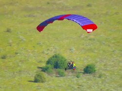 WS AERIAL TS View of Para gliding / Melbourne, Victoria, Australia Stock Footage