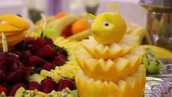 creativity with fruits Stock Footage