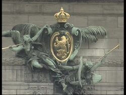 Belgium Triumphal Arch In Parc Du Cinquantenaire, The Saint Michael And Saint Gudula Cathedral News Clip