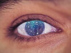 iris eye with water Stock Footage