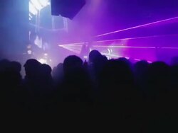 WS Young Koreans dance while a DJ spins at a trendy nightclub in central Seoul / Seoul, South Korea Stock Footage