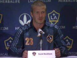 Los Angeles Galaxy Press Conference Stock Footage