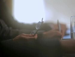 CU PAN Man writing notes in meeting room / Seattle, WA, United States Stock Footage