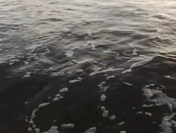 MS TU SLO MO Shot of surf churns and foams rising to gorgeous vista of rocky Pacific coast at sunset / Pacific City, Oregon, United States Stock Footage