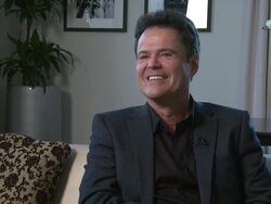 INTERVIEW: Donny Osmond on how his kids react to his fame, how his kids reacted to his fame at Donny and Marie Osmond interviews on November 05, 2012 in London, England (Footage by WireImage Video/Getty Images) Stock Footage
