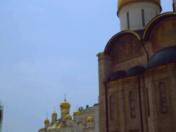 Top of the Faceted Palace in the Kremlin Stock Footage