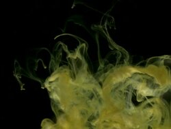 MS SLO MO Golden and silver ink falling into aquarium / Sao Paulo, Brazil Stock Footage