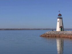 Lake Hefner Lighthouse OKC Stock Footage